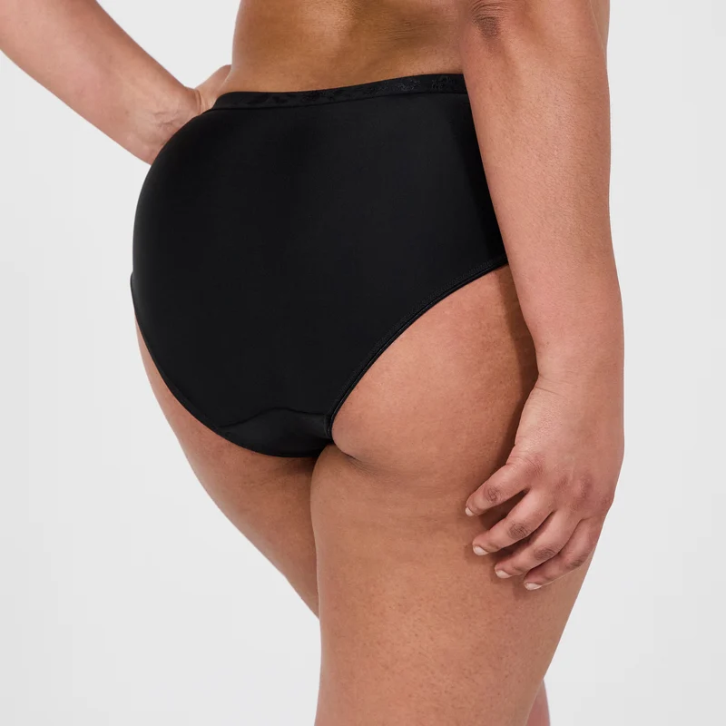 Lot de deux culottes ventre plat noir Just micro