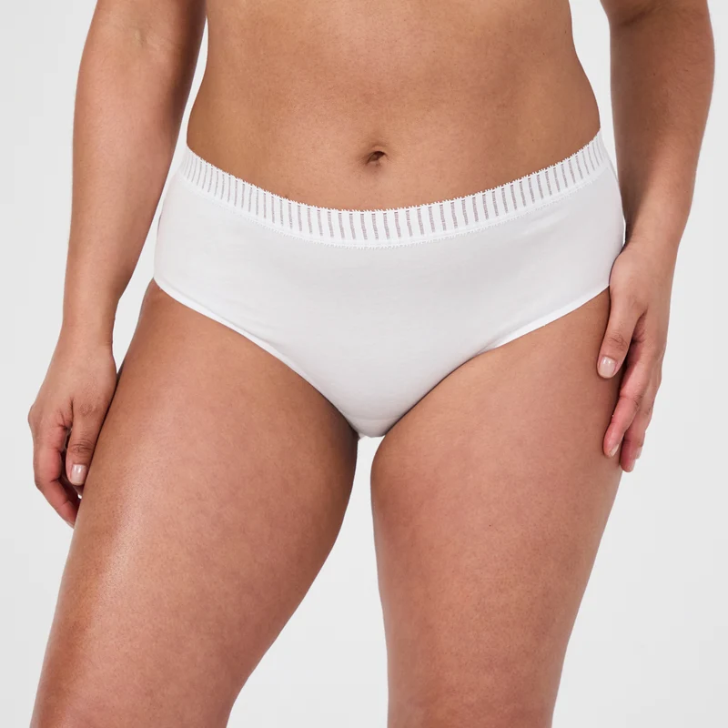 Lot de deux culottes one size noir et blanc Just ideal