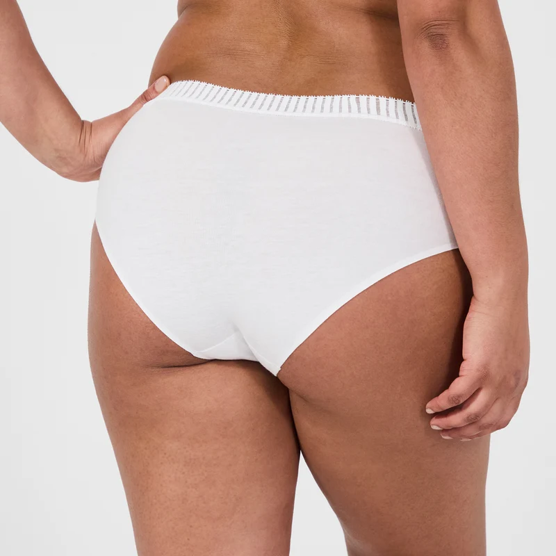 Lot de deux culottes one size noir et blanc Just ideal