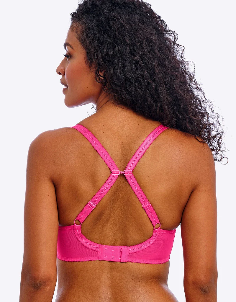 Freya Fascinate Moulded Plunge Bra Hot Pink