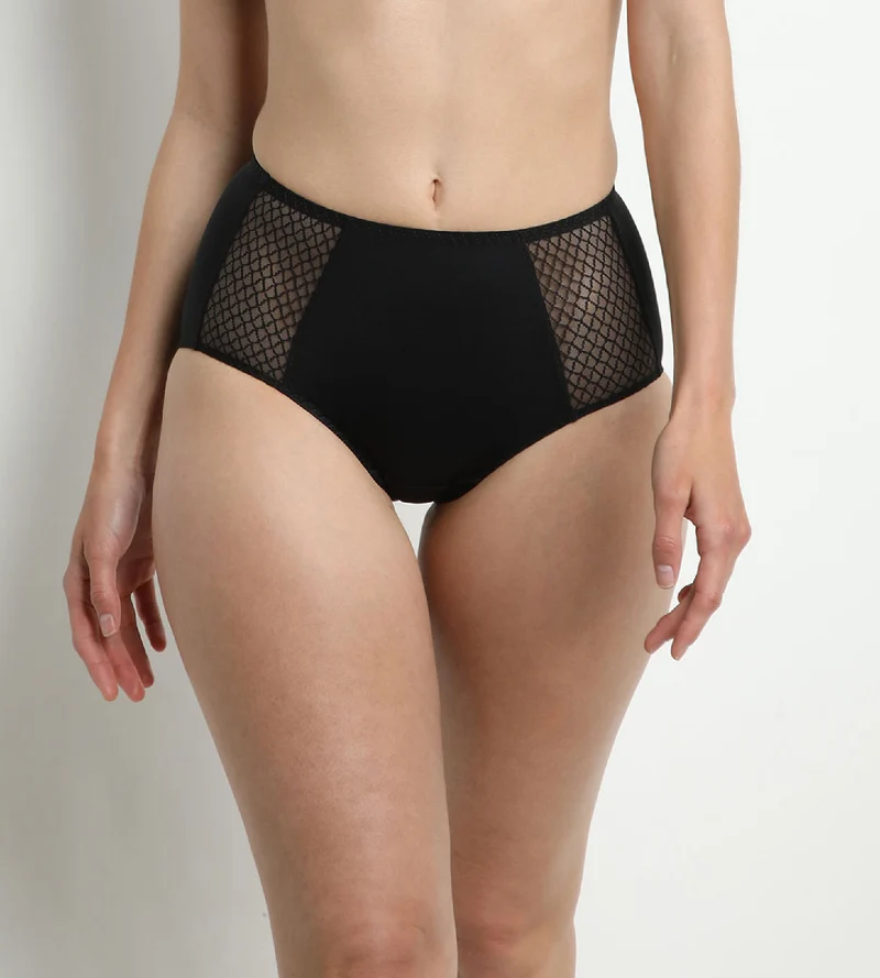 Culotte ventre plat taille haute noir Dim Silhouette Essentiel