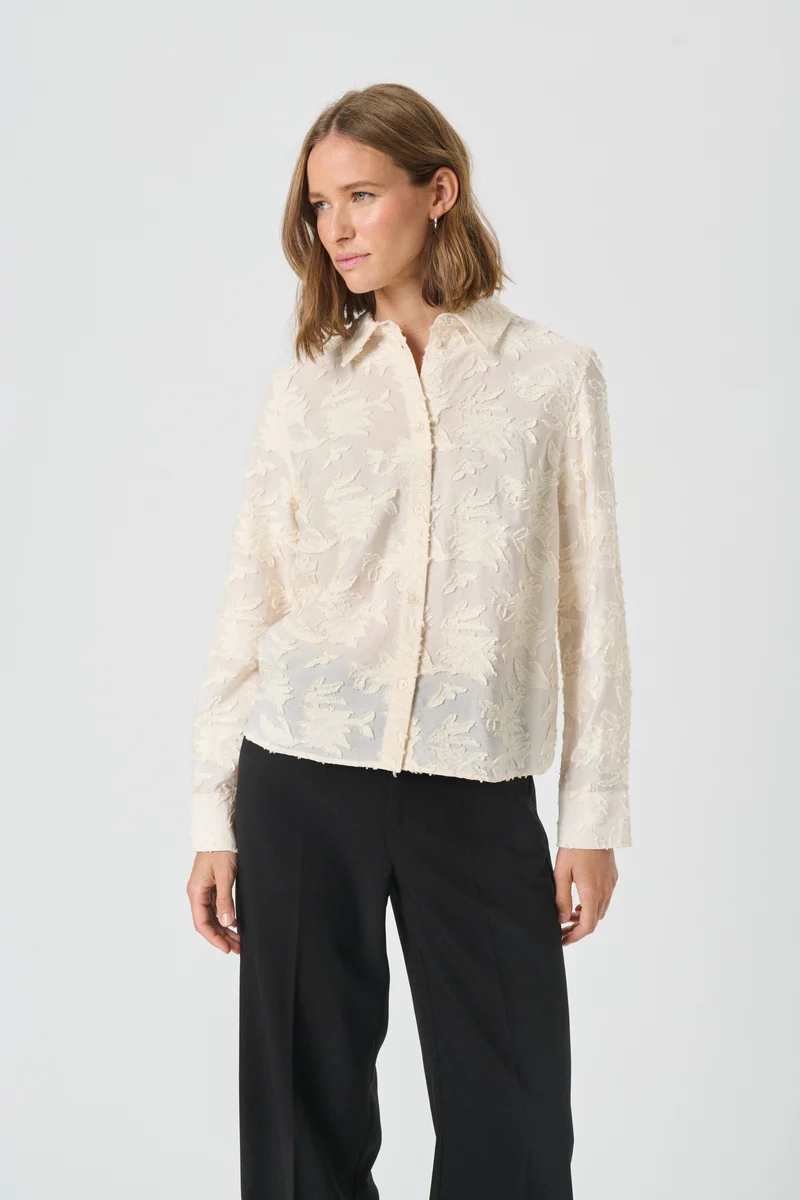 Blouse texturée avec motif floral Vilya