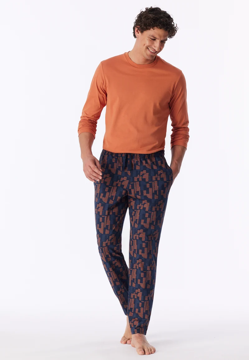 Hose Orange/Blau gemustert - Mix+Relax