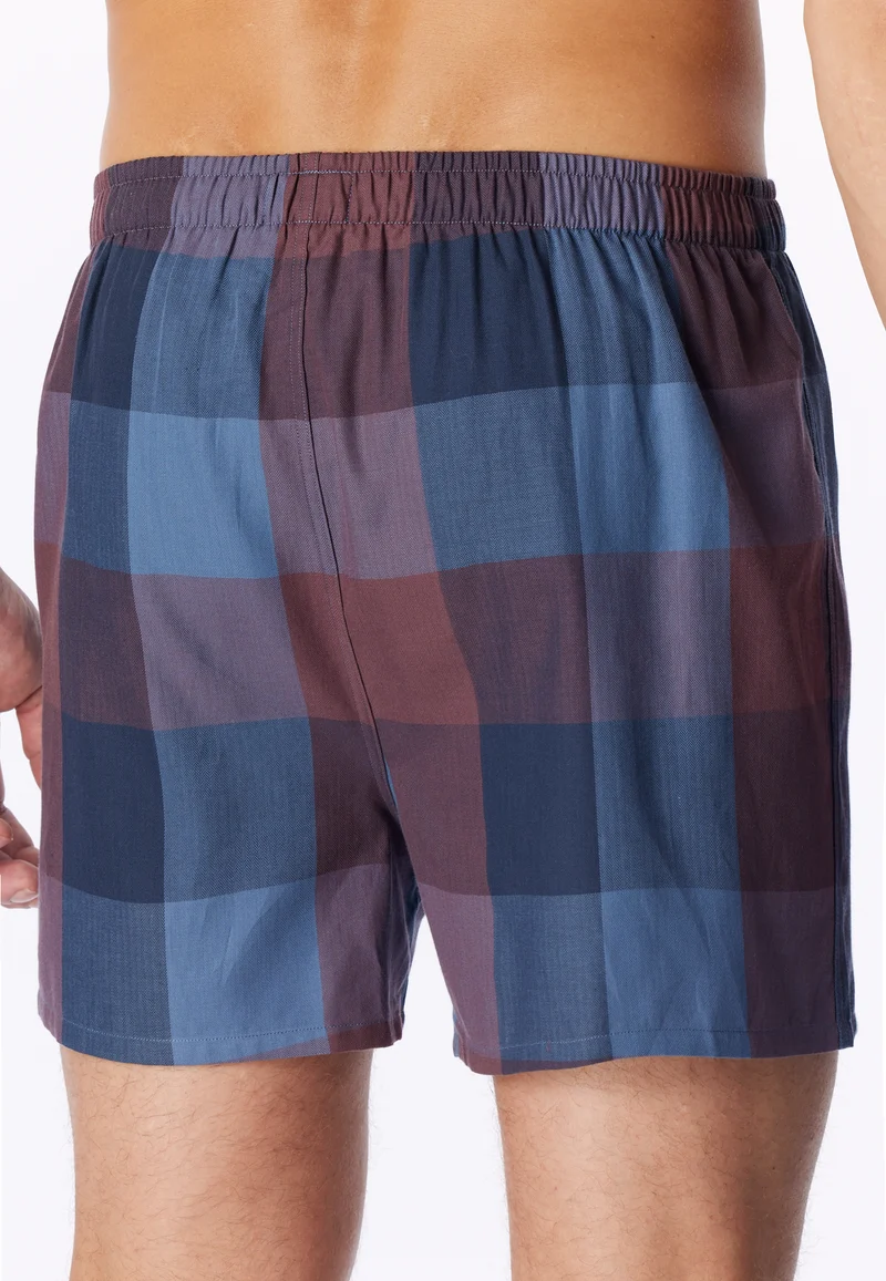 Boxershorts mit Knopfleiste 2er-Pack Bunt kariert - Boxershorts Multipack