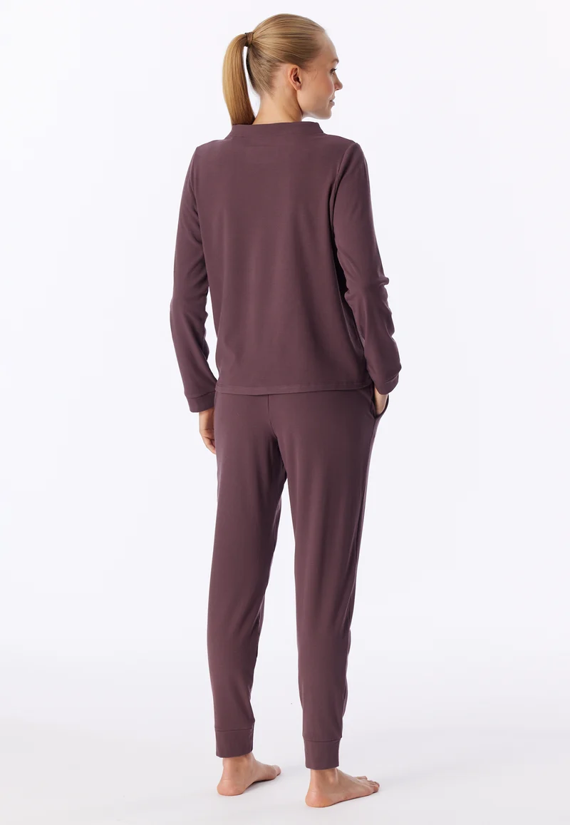 Schlafanzug mit Bündchen Bordeaux - Selected Premium Warming