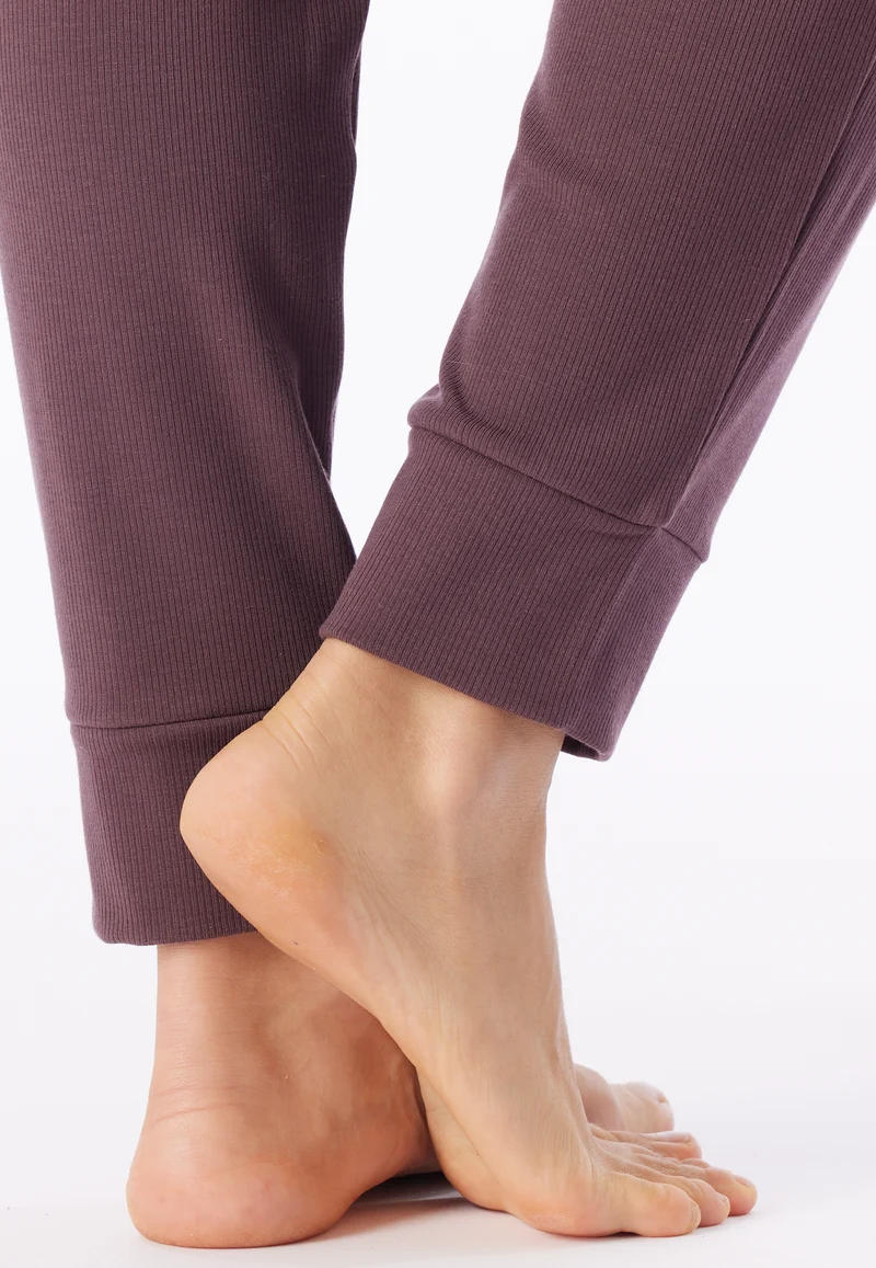 Schlafanzug mit Bündchen Bordeaux - Selected Premium Warming