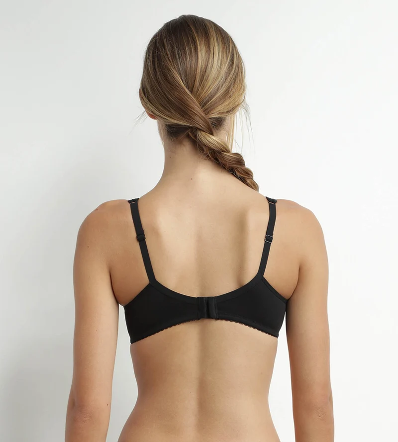 Soutien-gorge emboîtant avec armatures Noir Generous Coton Bio Dim