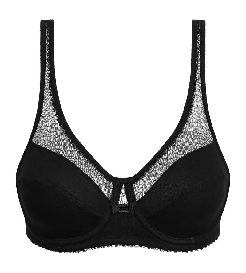 Soutien-gorge emboîtant avec armatures Noir Generous Coton Bio Dim