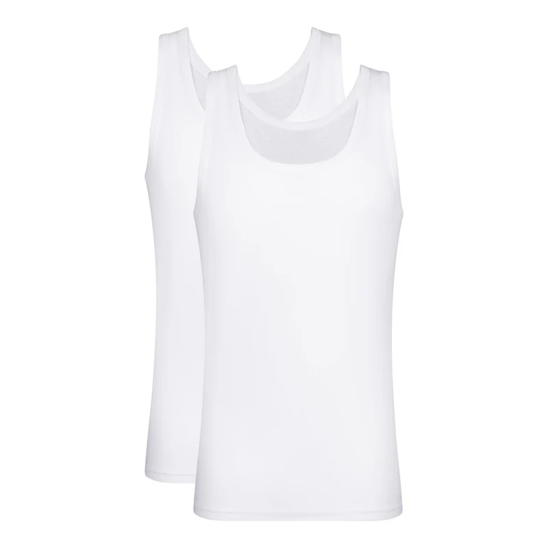 Lot de 2 débardeurs homme en coton Blanc EcoDim