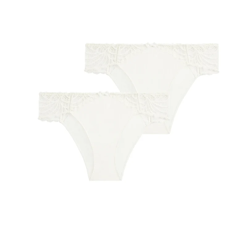 Lot de deux slips ivoire Pampelune