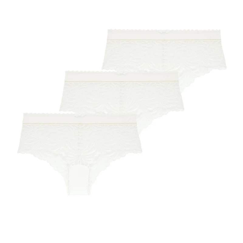 Lot de trois shortys ivoire Pampelune