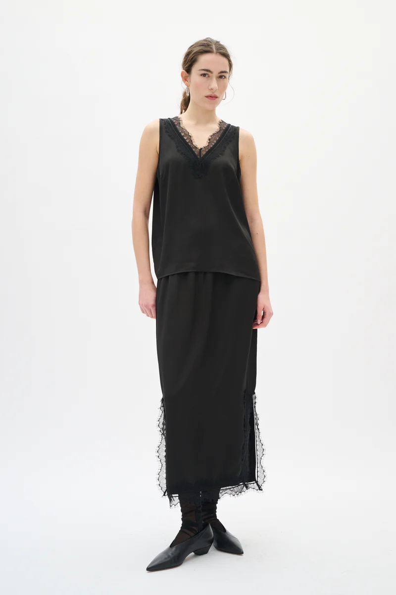 Camisole soyeuse avec dentelle Danica