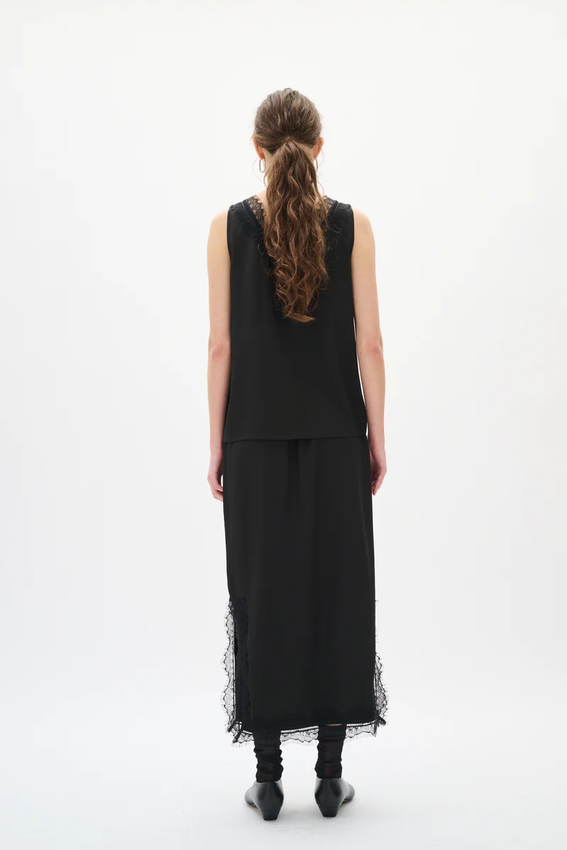 Camisole soyeuse avec dentelle Danica