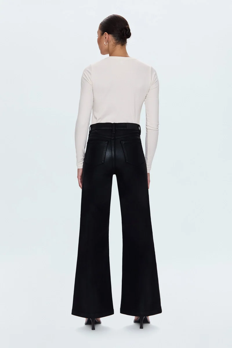 Jeans ample enduit légèrement lustré Lana