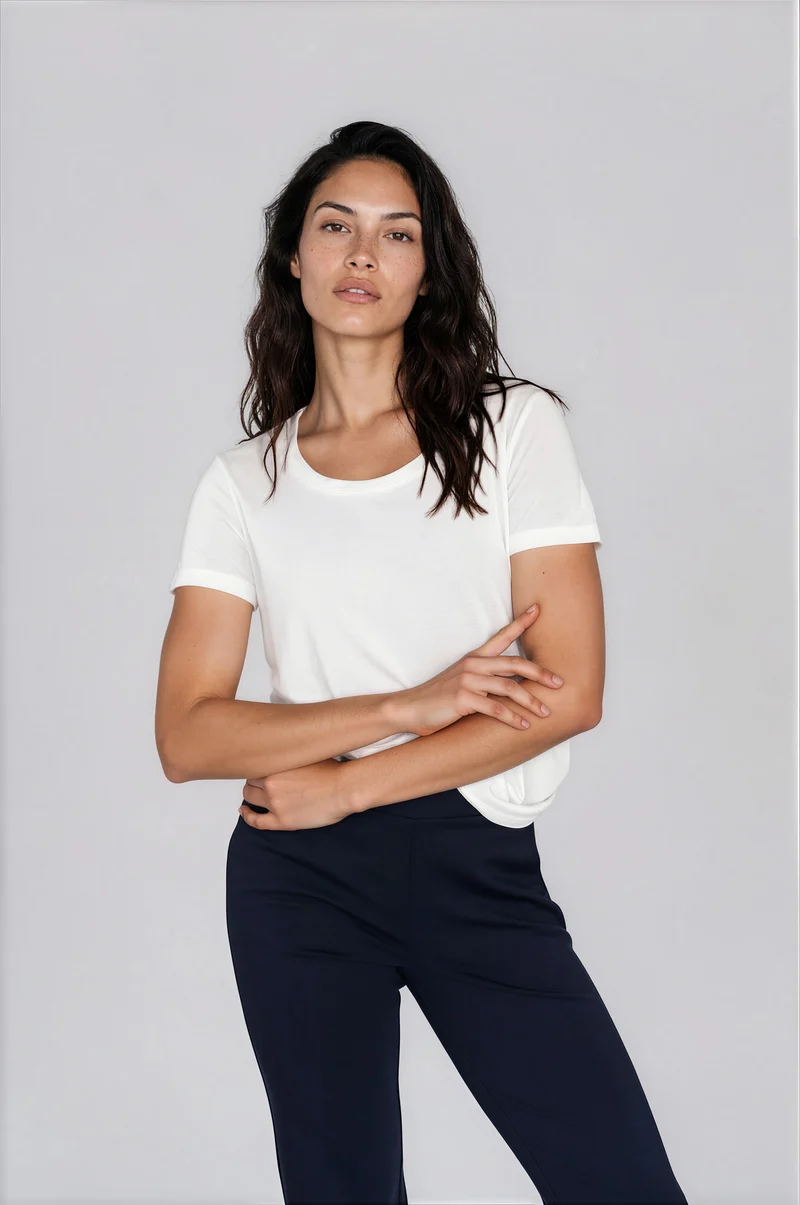 T-shirt Essentiel de base - Blanc cassé ❤️