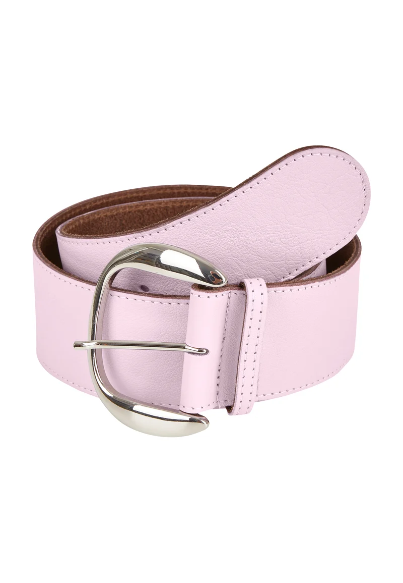 Ceinture large cuir lilas 2 1/4"