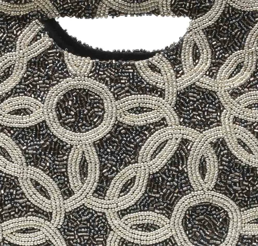 Pochette perlée cercles croisés - Tiana NY