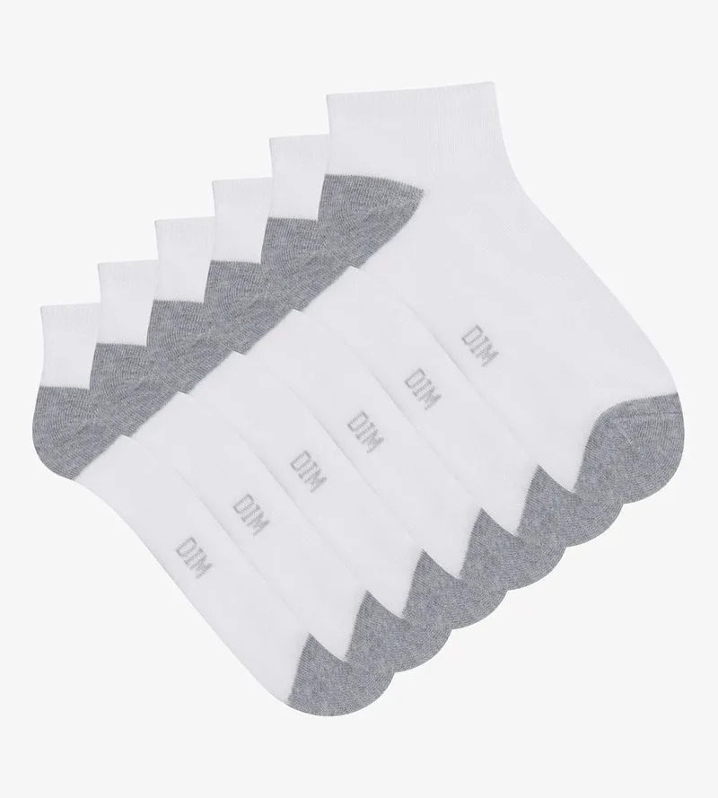 Lot de 3 paires de socquettes femme en coton Blanc Gris EcoDim Sport