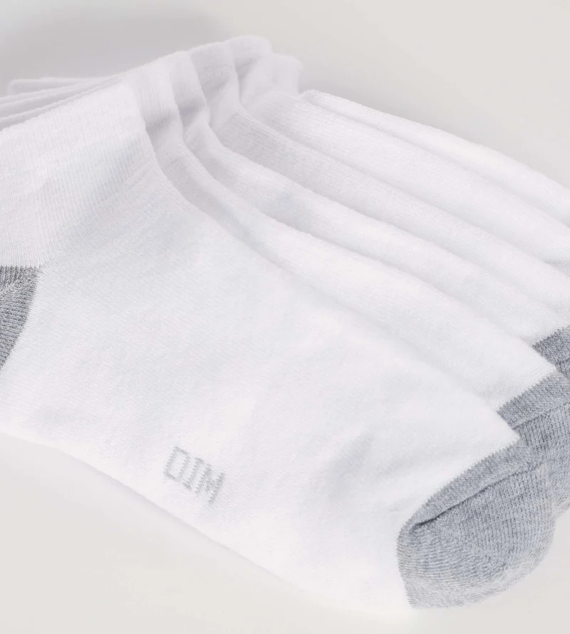 Lot de 3 paires de socquettes femme en coton Blanc Gris EcoDim Sport