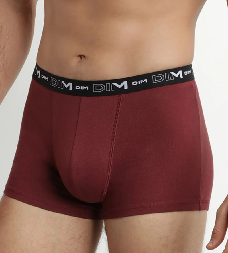 Lot de 3 boxers homme en coton Rouge Vert Dim Coton Stretch