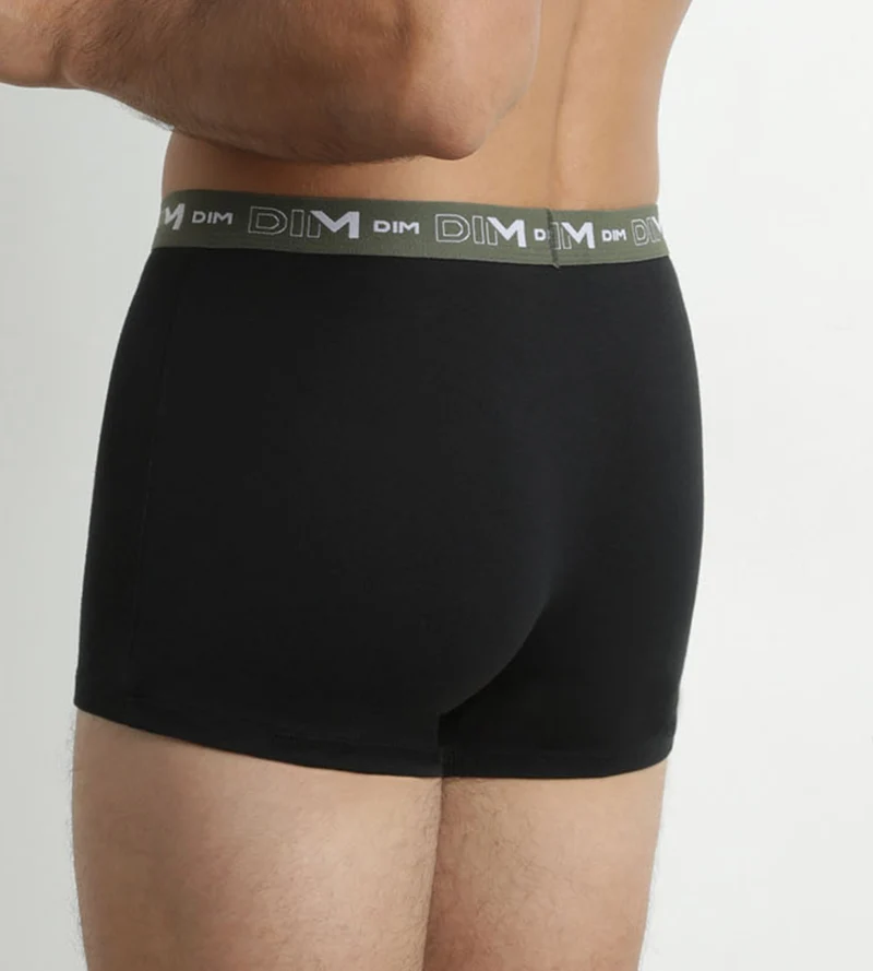 Lot de 3 boxers homme en coton Bleu Orange Dim Coton Stretch