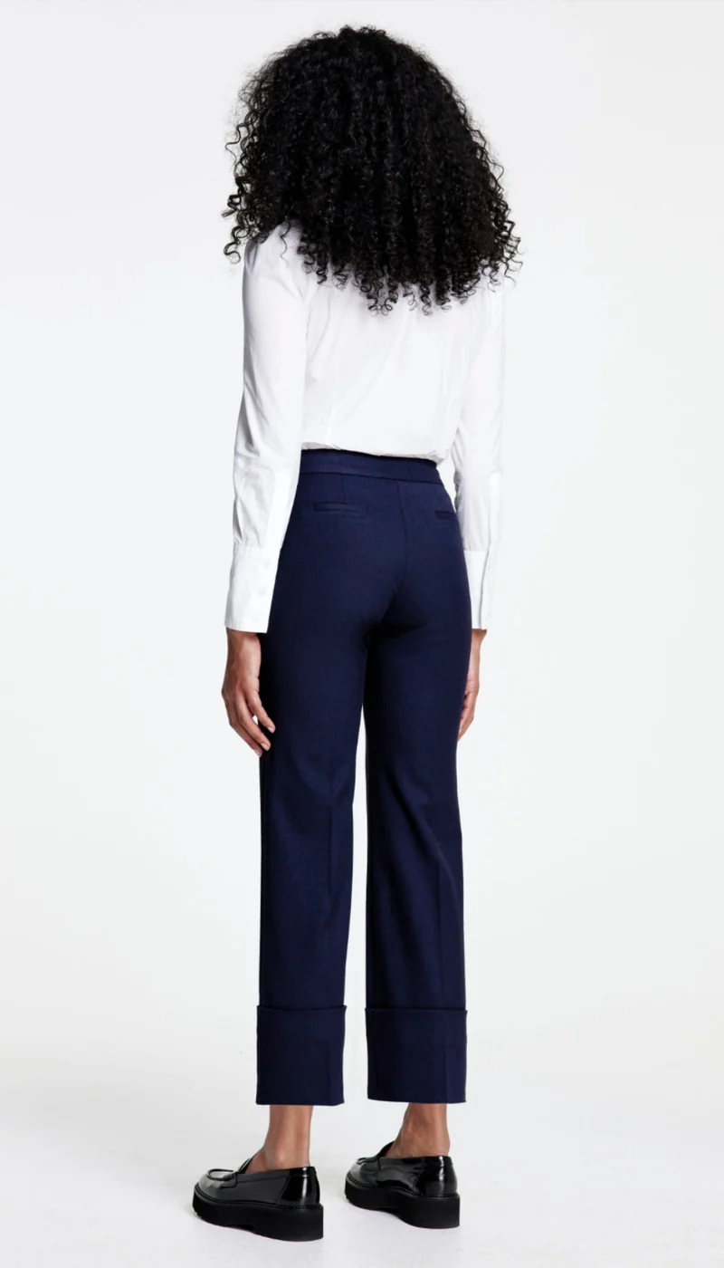 Pantalon classique droit à revers