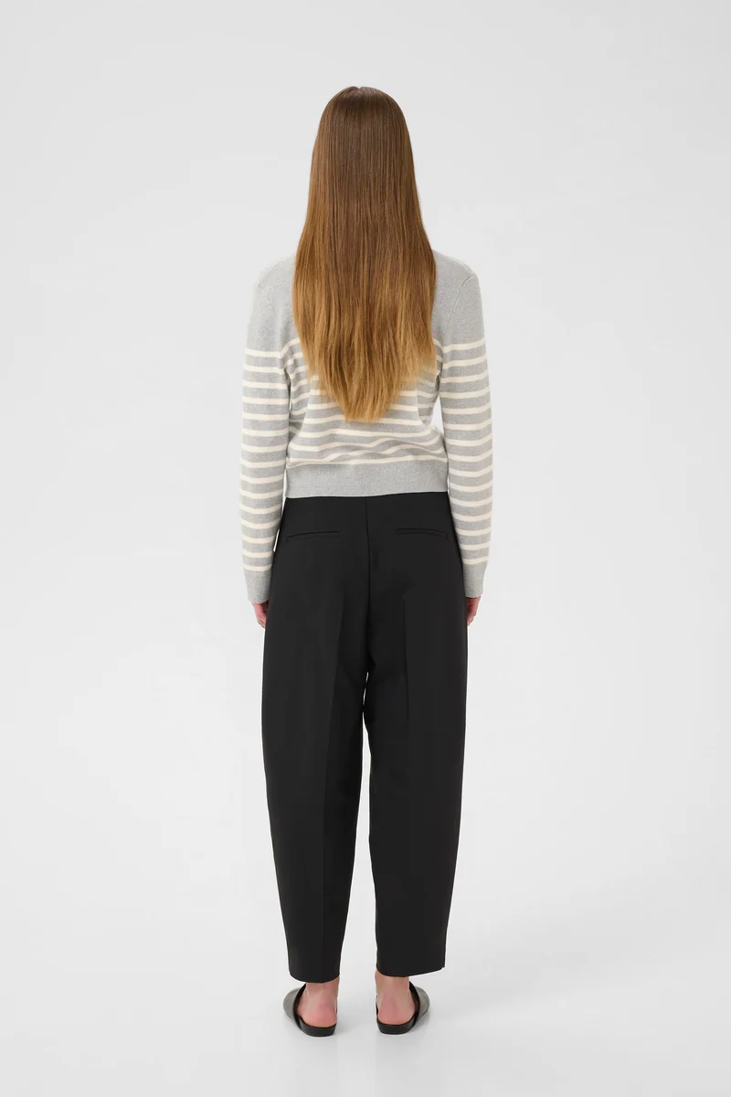 Cardigan rayé en coton avec col V Wallis