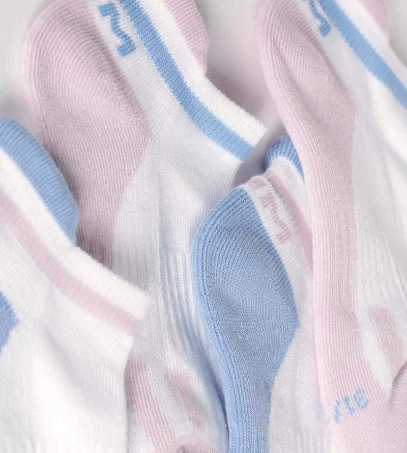 Lot de 2 paires de chaussettes unisexe retro Lila Bleu Dim Sport