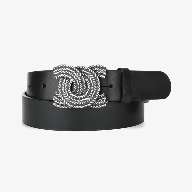 Ceinture en cuir avec boucle embossée Seine