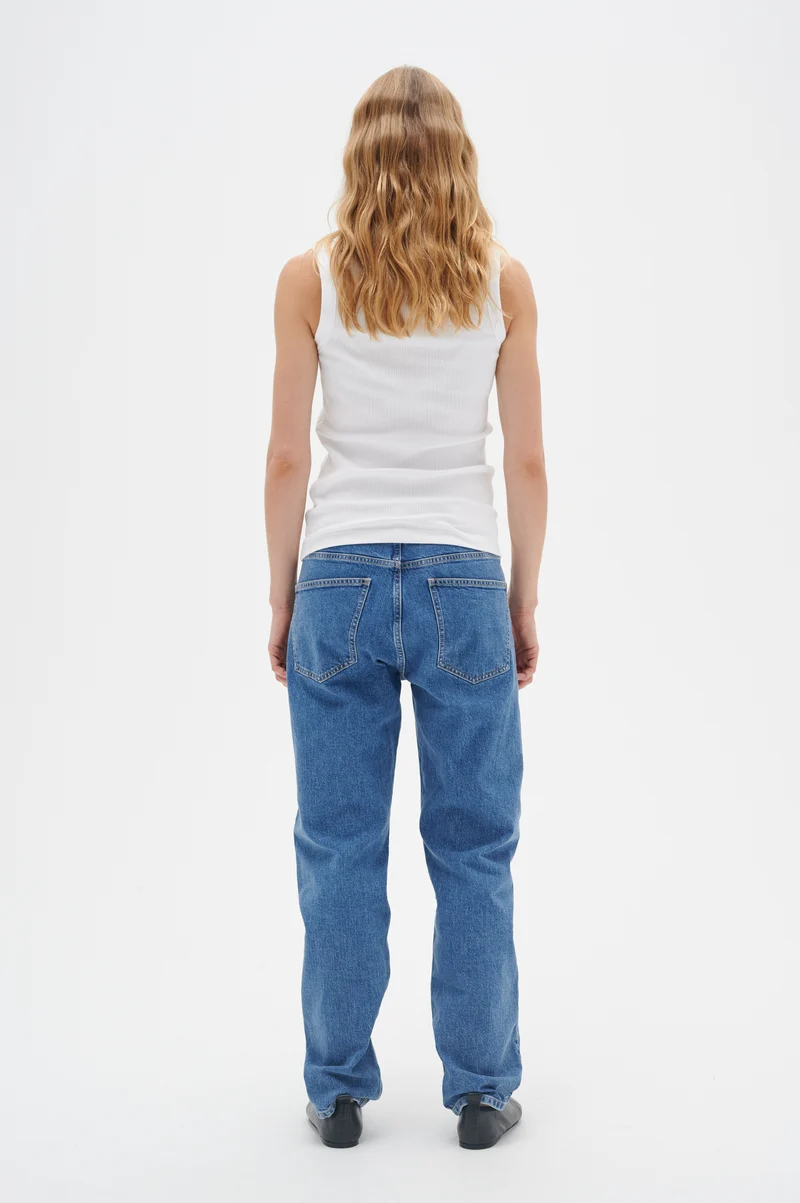 Camisole côtelée avec col rond Dagna