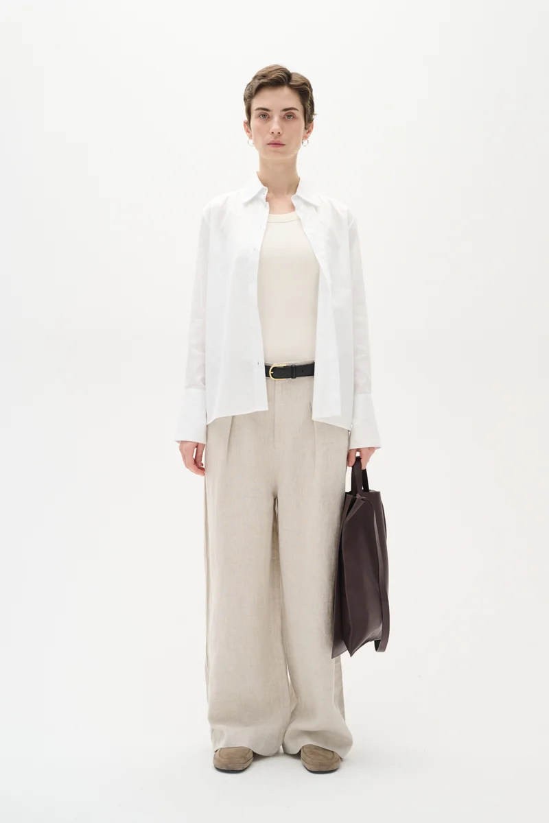 Camisole côtelée avec col rond Dagna
