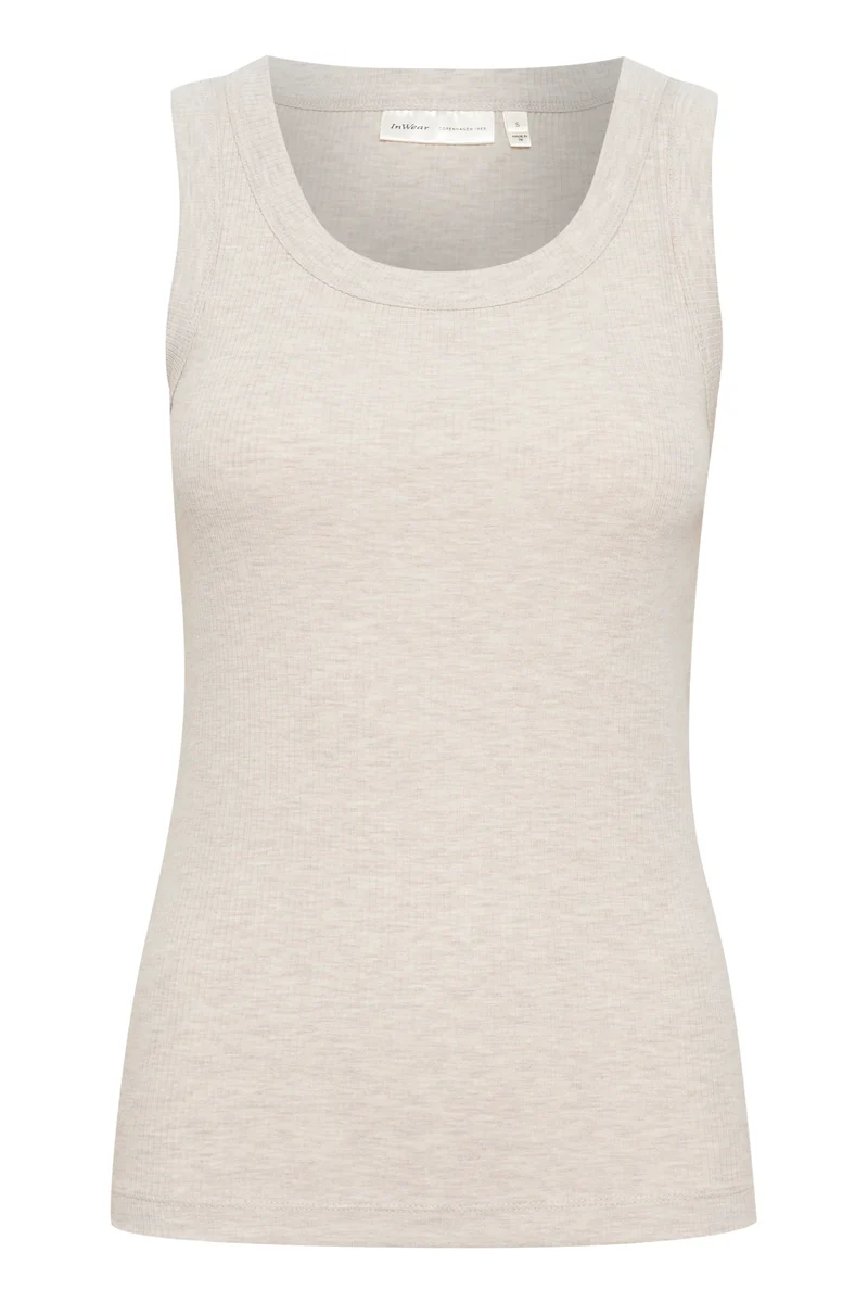 Camisole côtelée avec col rond Dagna