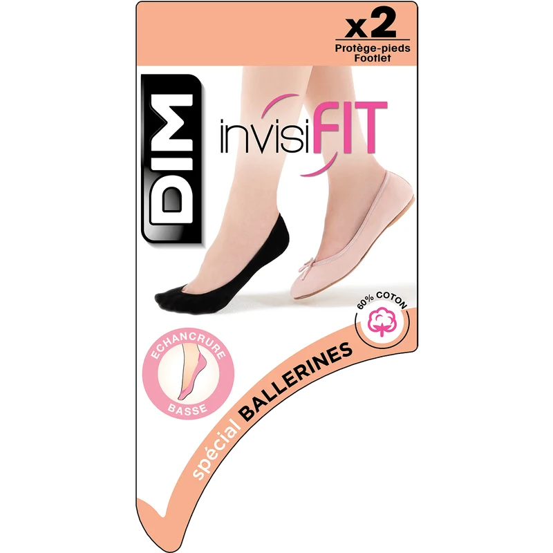 Protège-pieds noir Easy Day Spécial Ballerines 52D
