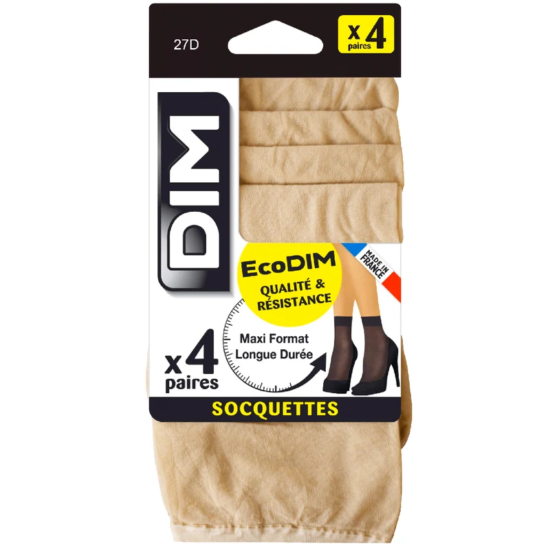 Lot de 4 socquettes capri EcoDIM semi-opaques 30D