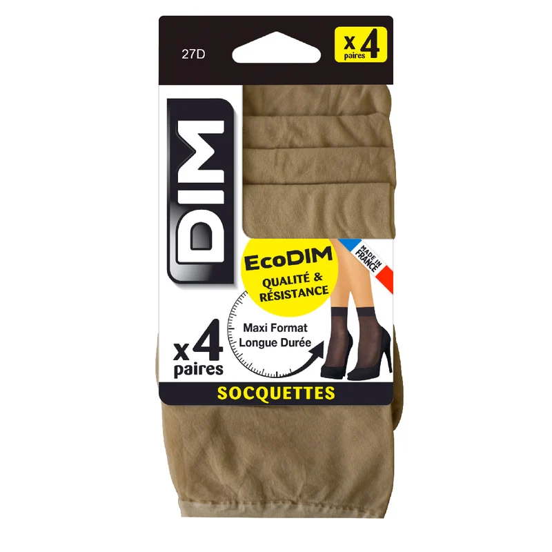 Lot de 4 socquettes daim EcoDIM semi-opaques 30D