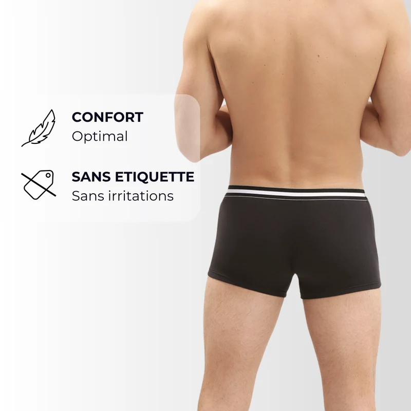 Lot de 4 boxers noirs ECODIM Coton