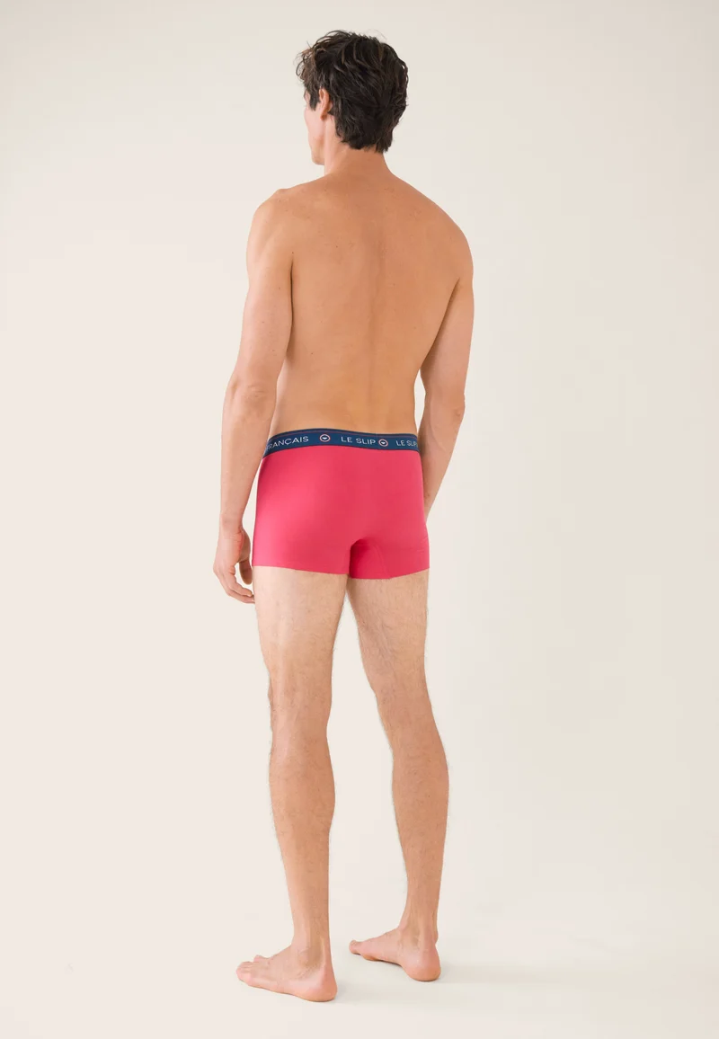 Boxer rose en coton - Redoutable Rose Cerise