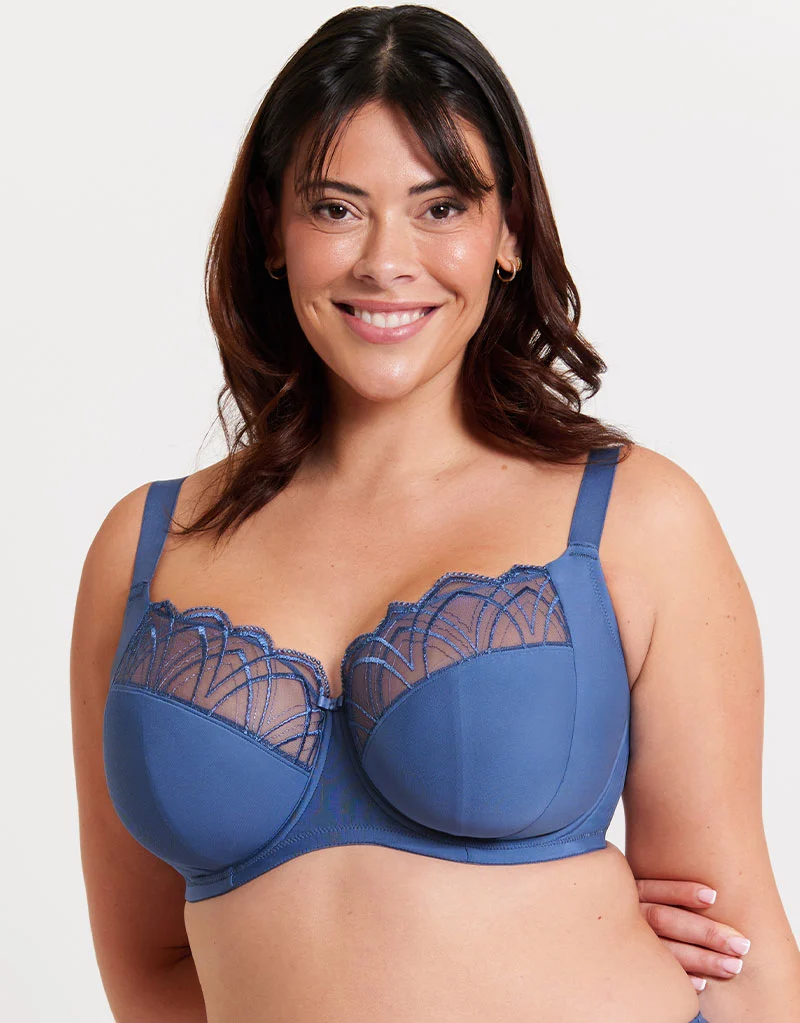 Flirtelle Emilie Deco Full Cup Side Support Bra French Blue