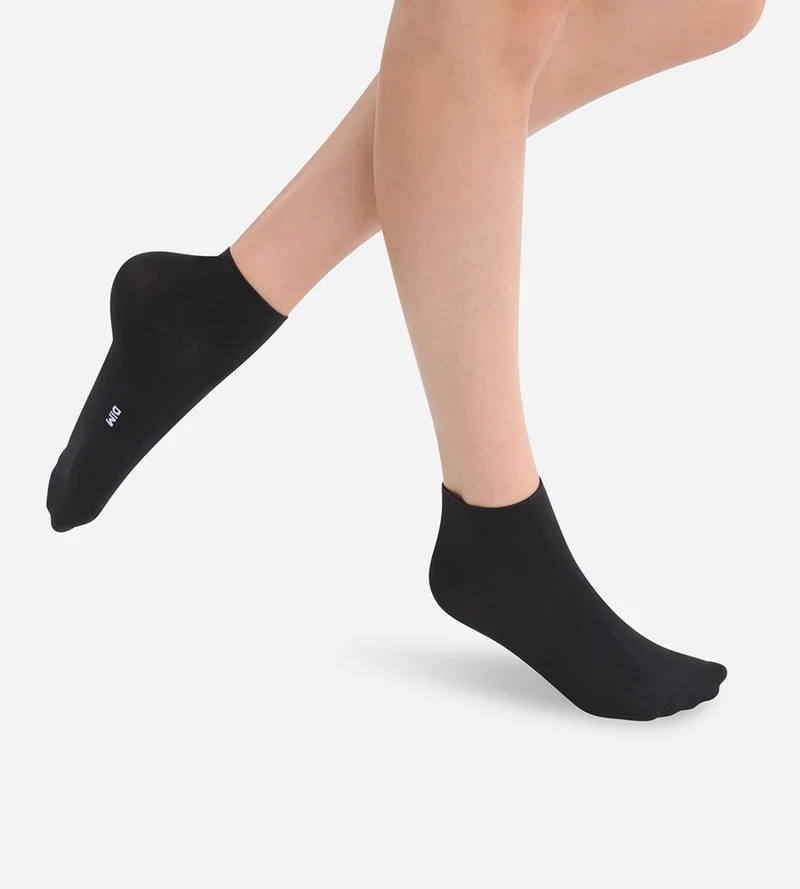Lot de 2 socquettes noires seconde peau Femme