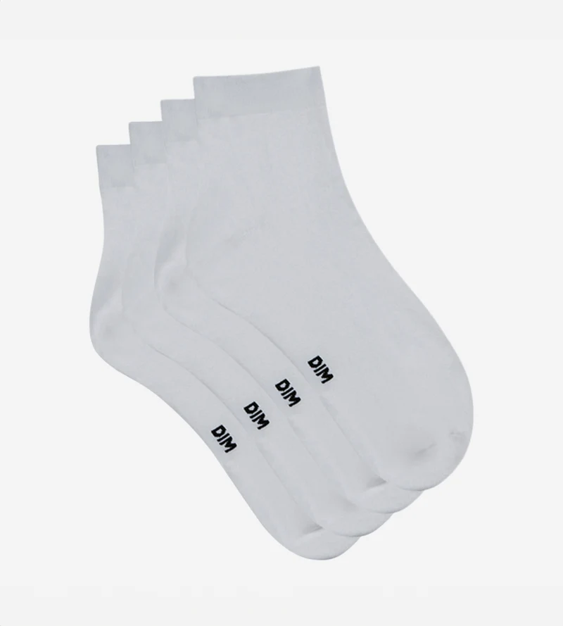 Lot de 2 socquettes blanches seconde peau Femme