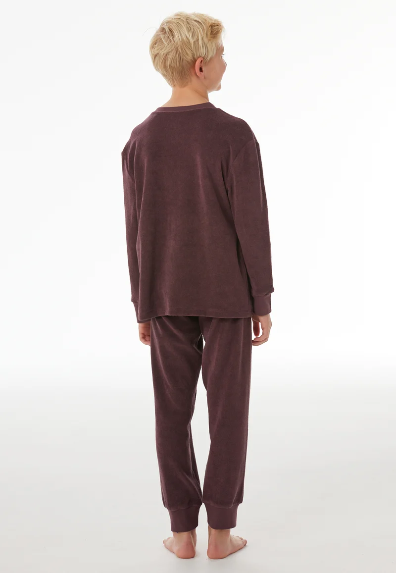 Schlafanzug mit Bündchen Bordeaux - Nightwear