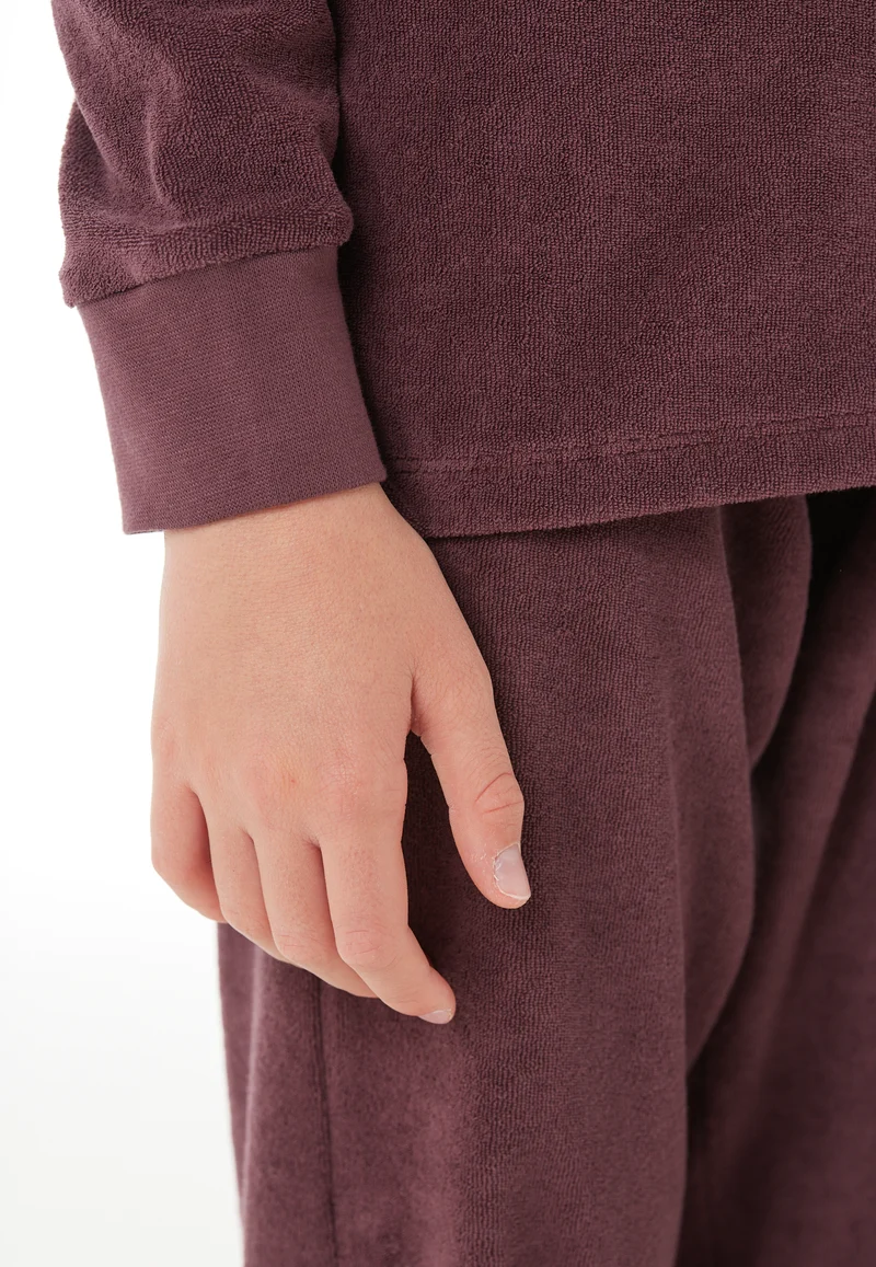Schlafanzug mit Bündchen Bordeaux - Nightwear