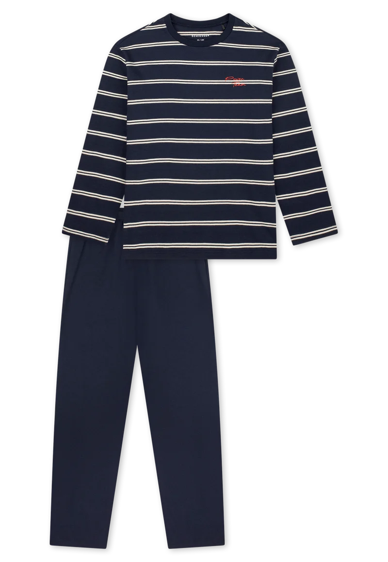 Schlafanzug Dunkelblau/Weiss gestreift - Nightwear