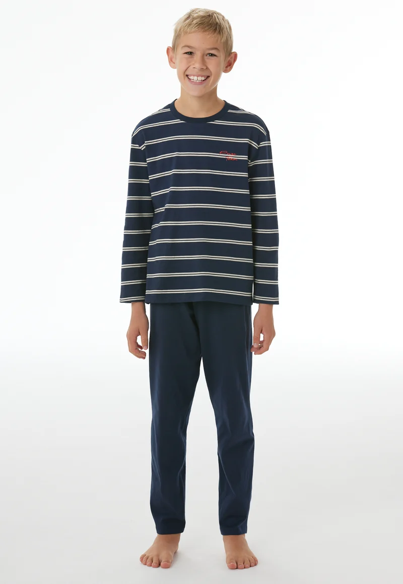 Schlafanzug Dunkelblau/Weiss gestreift - Nightwear