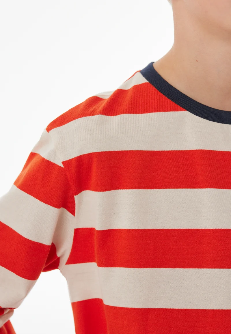 Schlafanzug mit Bündchen Bunt gestreift - Nightwear