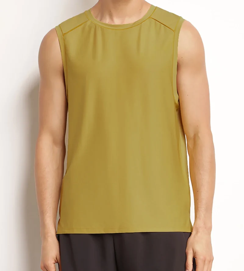 Débardeur de sport homme en matière aérée Olive Dim Move