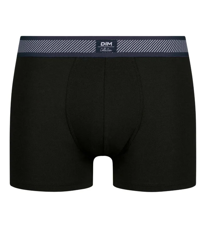 Boxer homme en coton modal à ceinture rayée Noir Dim Smart