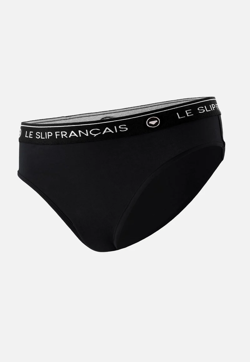 Culotte taille haute noire en coton - Rieuse Noir