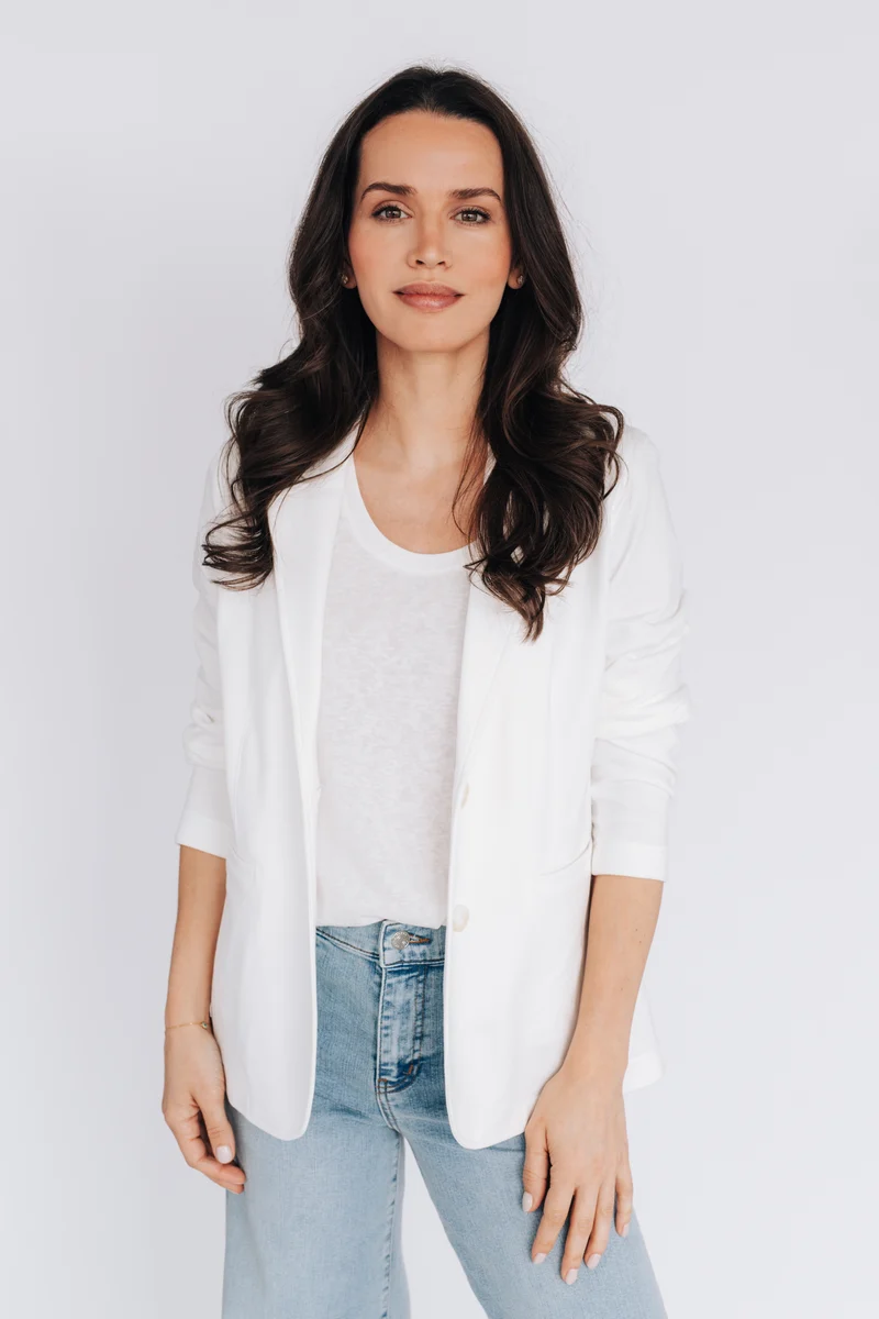 Blazer décontracté écru - Sienna - Avec Style Studio