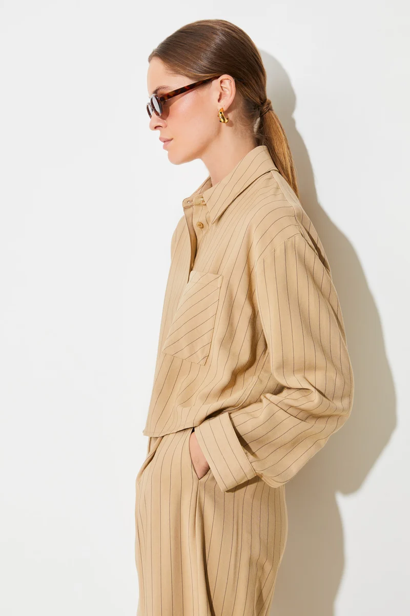 Pantalon tailleur avec rayures Jill